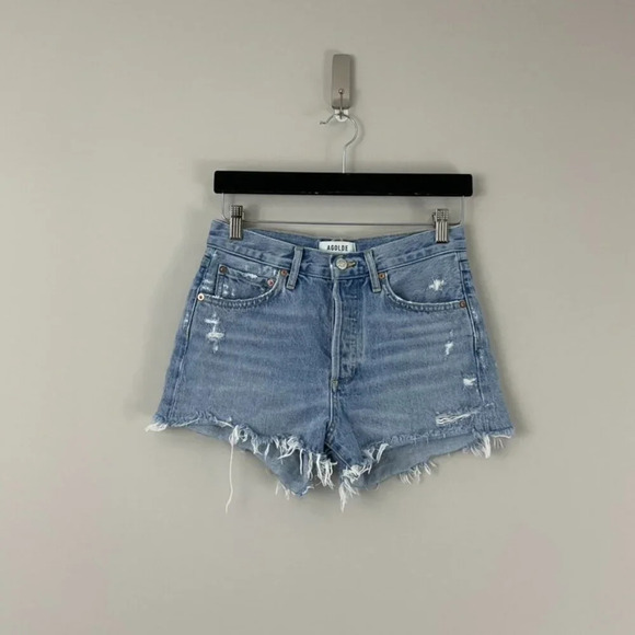 Agolde Parker Vintage Cut-Off Denim Shorts in Swapmeet Size 24